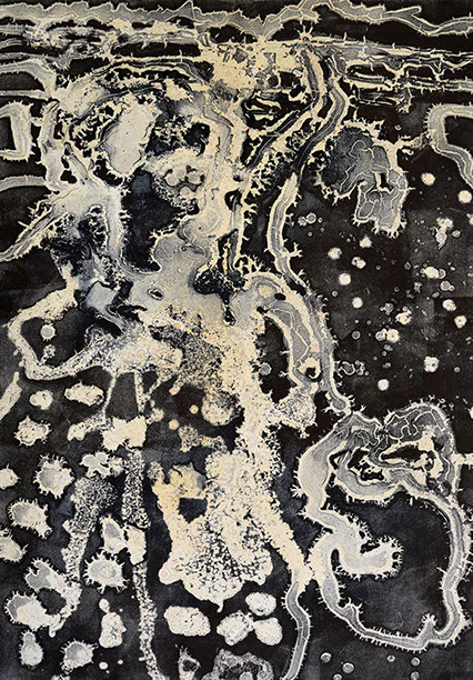 Monotype "Approaching Las Vegas" by Normandie Hand