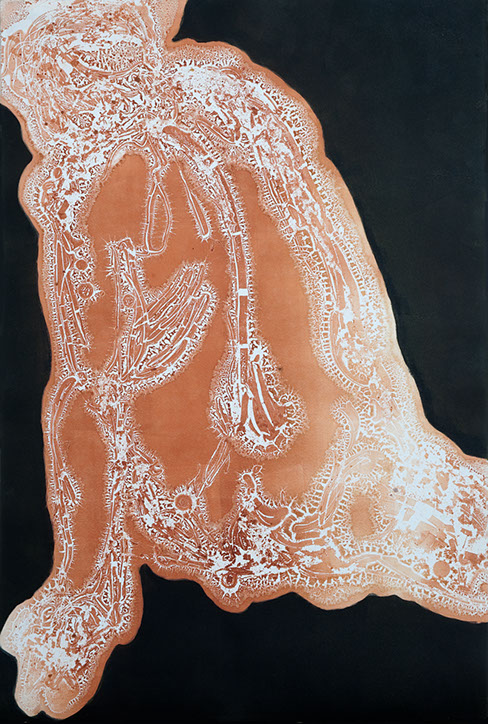 Monotype "Evolutionary Woman" by Normandie Hand