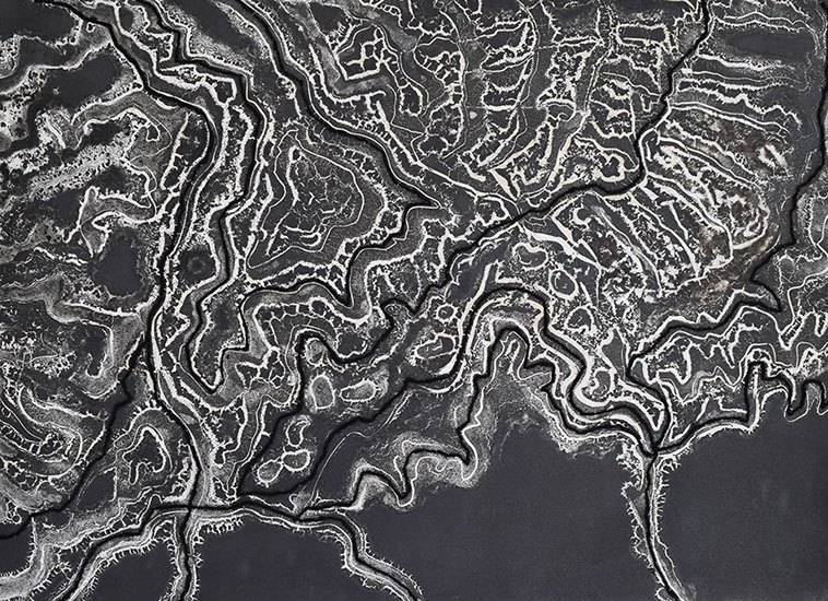 Monotype "Hawaii Lava Flow" by Normandie Hand