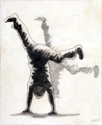 Monotype "Bottoms Up" by Normandie Hand