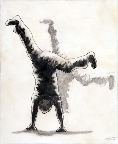 Monotype "Bottoms Up" by Normandie Hand