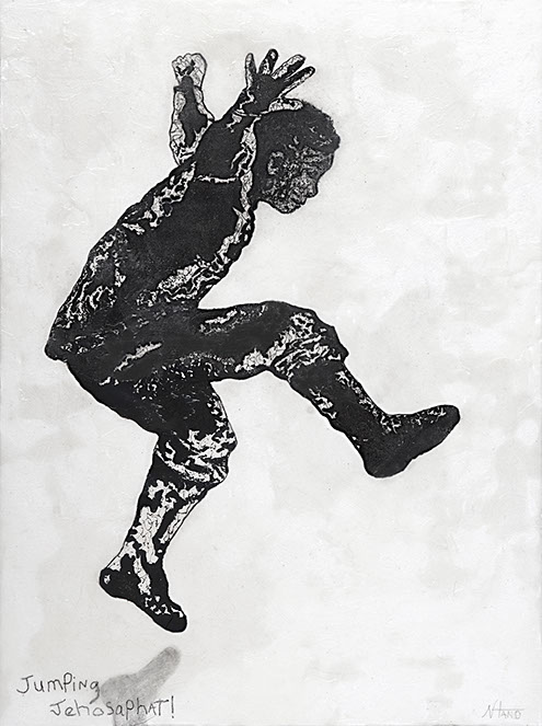 Monotype "Jumping Jehosaphat!" by Normandie Hand