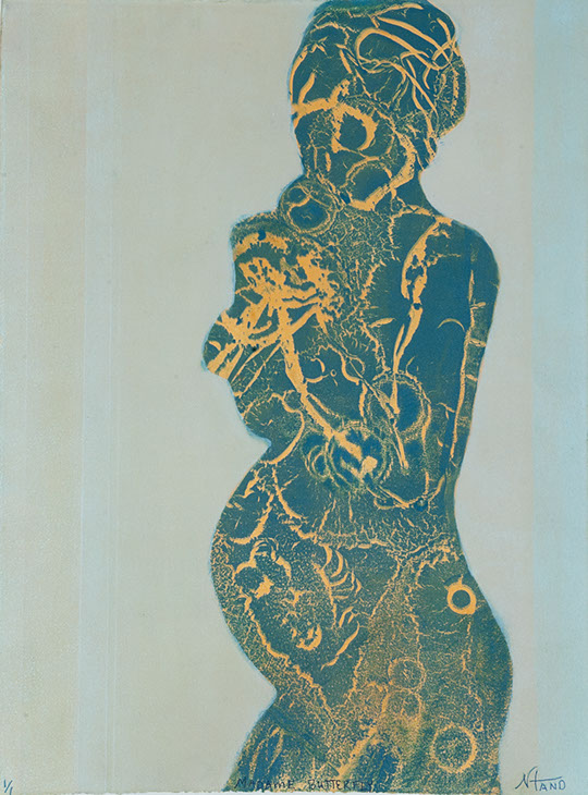 Monotype "Madame Butterfly" by Normandie Hand